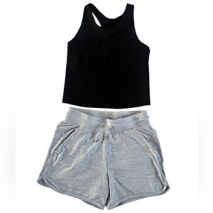 Bundle Girls Athletic Works Tank & All In Motion Shorts Set Size L 10/12